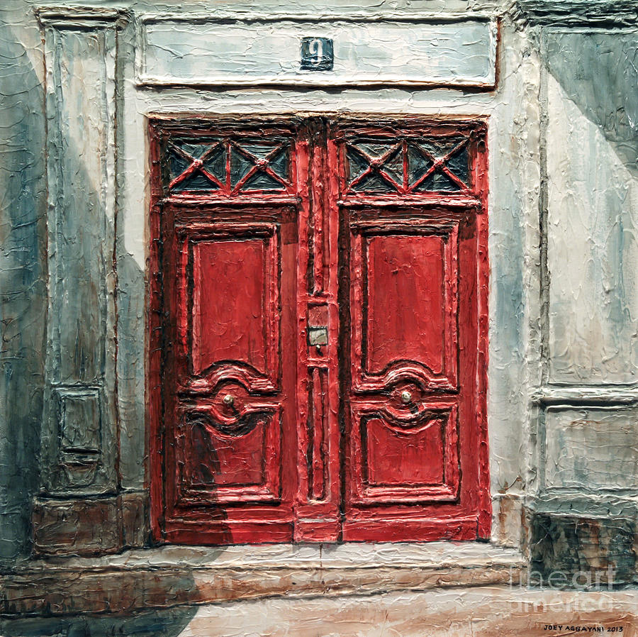 Parisian Door No.9 Painting by Joey Agbayani