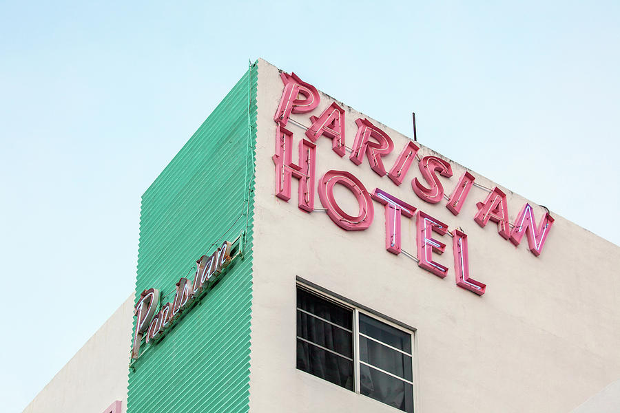 Architecture Photograph - Parisian Hotel South Beach by Art Block Collections