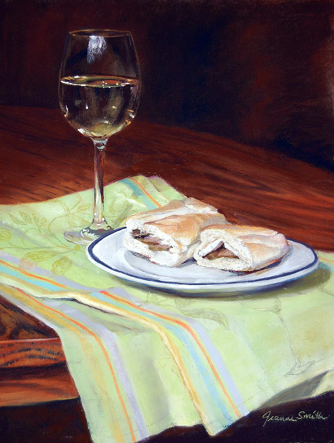 Wine Painting - Parisian lunch by Jeanne Rosier Smith