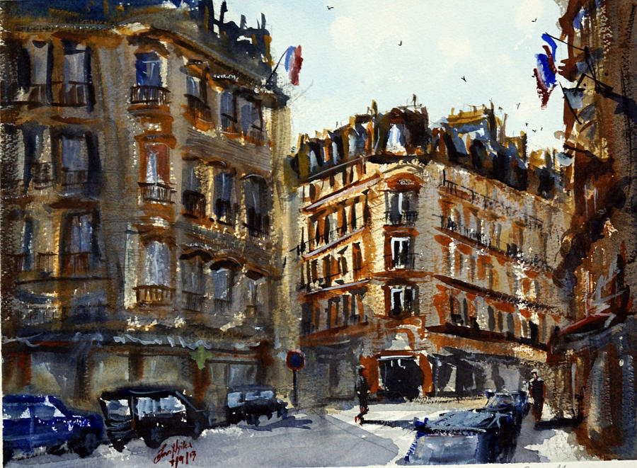 Parisian Street Painting by James Nyika - Fine Art America