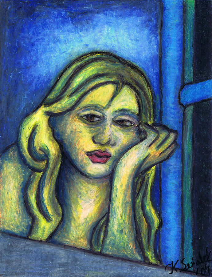 Paris Painting - Parisian Woman Waiting By The Window Still by Kamil Swiatek