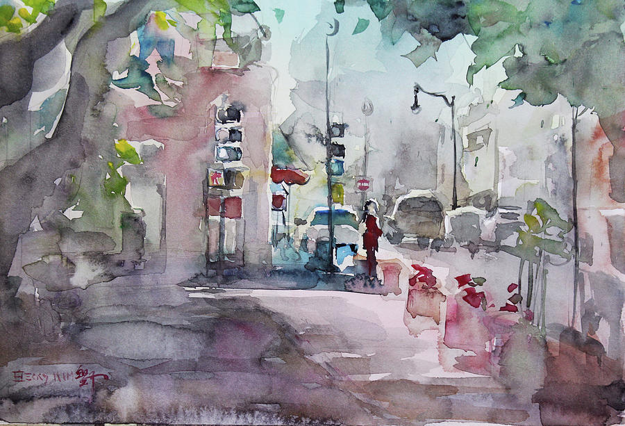 Car Painting - Park Avenue 2 by Becky Kim