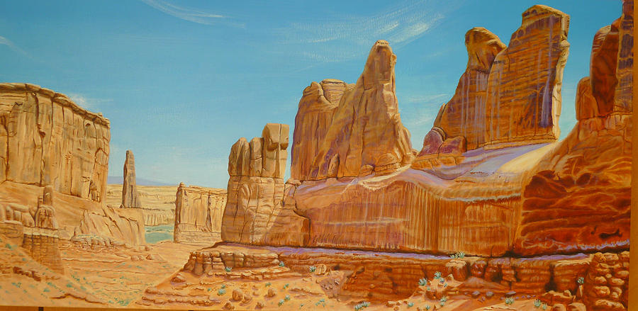 Park Avenue Arches National Park Painting by Patrick McGinnis | Fine ...