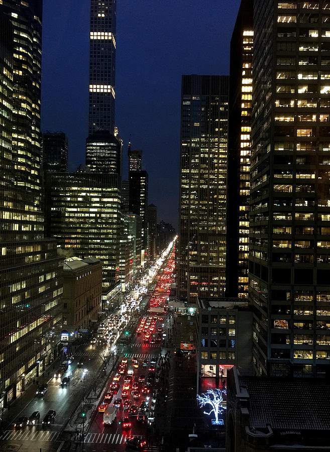 Park Avenue from the Waldorf Photograph by Robert Meyers-Lussier