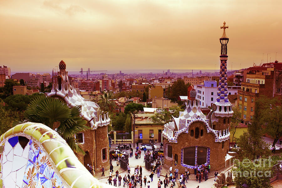 Park Guell at Sunset in Barcelona Photograph by Anastasy Yarmolovich