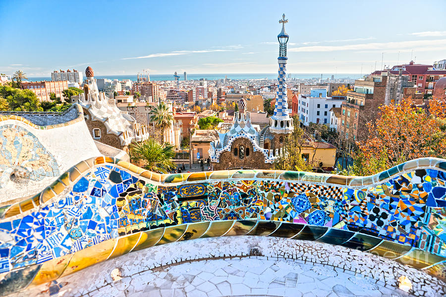 Park Guell Barcelona Photograph by Luciano Mortula