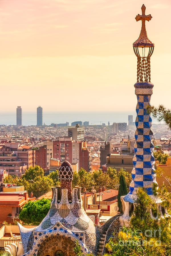 Park Guell in Barcelona Photograph by Luciano Mortula