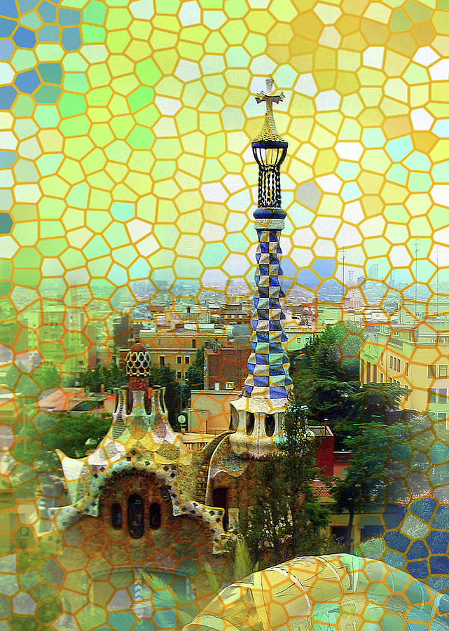 Park Guell Mosaics Photograph by Carla Parris