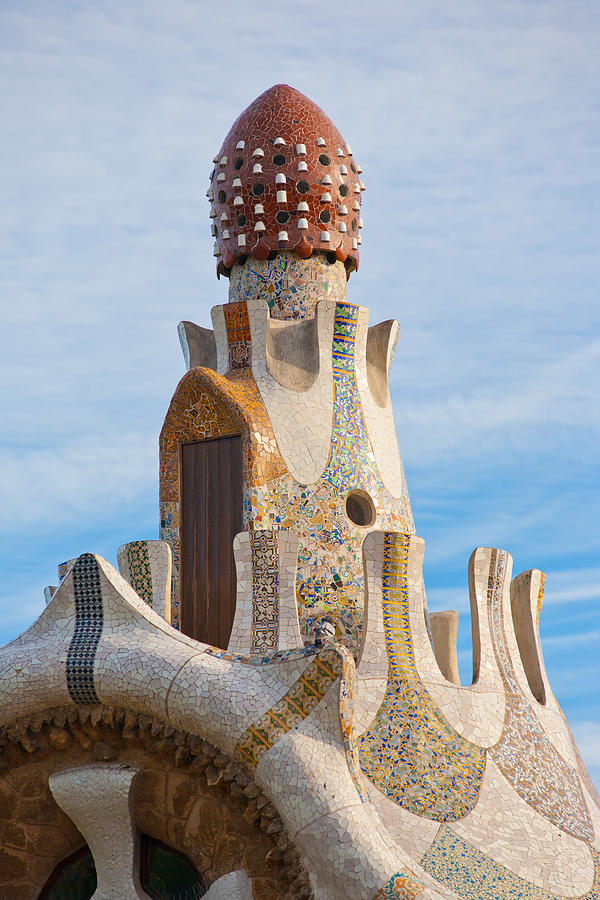 Barcelona Photograph - Park Guell Tower by Matthew Bamberg