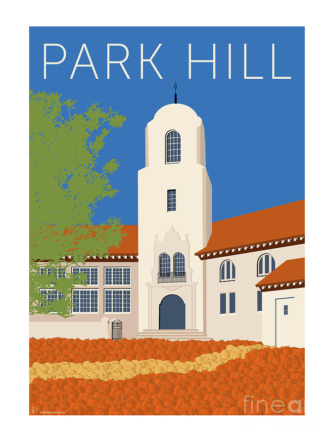 Park Hill Blue Digital Art by Sam Brennan