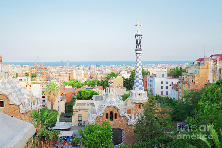Park Guell and  Barcelona Photograph by Anastasy Yarmolovich