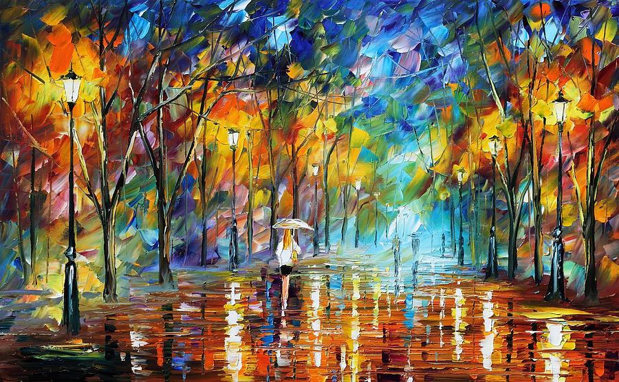 Park Of Pleasure Painting by Leonid Afremov | Fine Art America