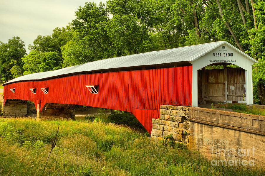 Parke County Indiana West Union Covered Bridge Photograph by Adam Jewell
