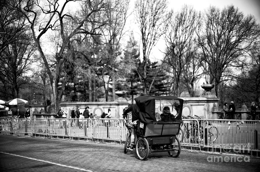 Parked Bike Cart at Central Park New York City Photograph by John Rizzuto