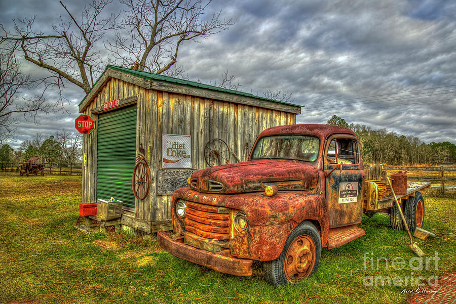 Parked Out Back 1950 Ford F5 Flatbed Truck Art Photograph by Reid Callaway