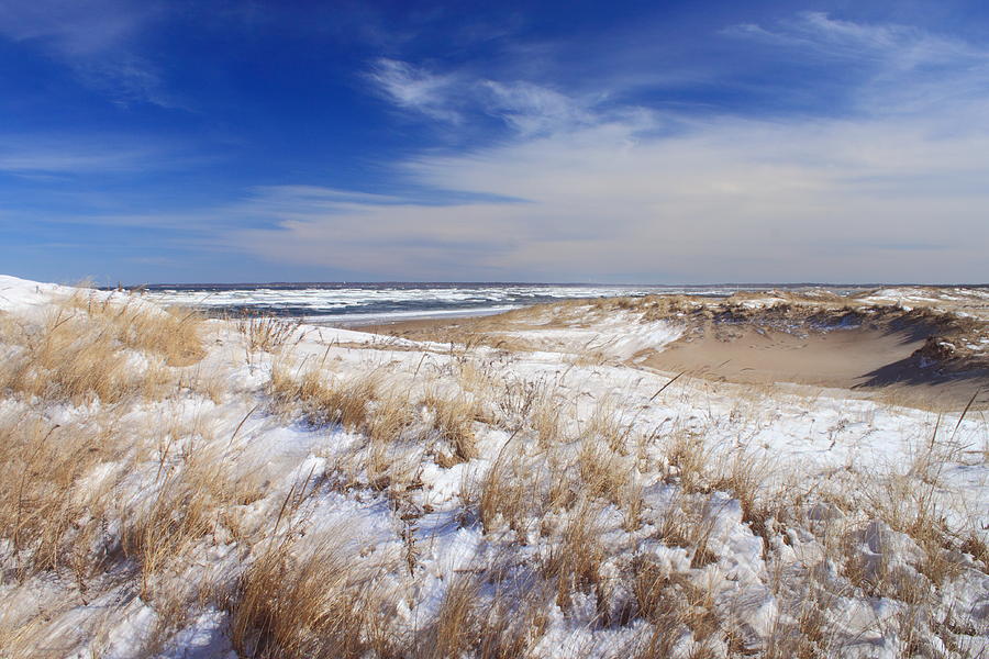 Parker River National Wildlife Refuge Dunes in Winter Photograph by John Burk