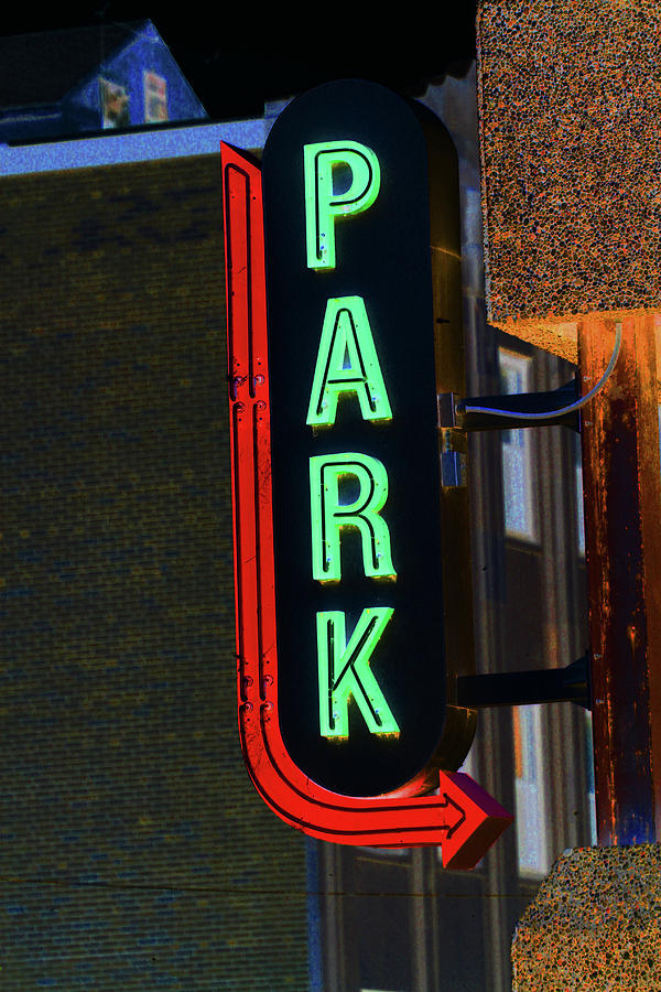 Sign Photograph - Parking by Karol Livote