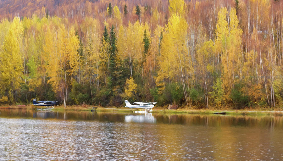 Parking on an Alaskan Lake Photograph by Wes and Dotty Weber