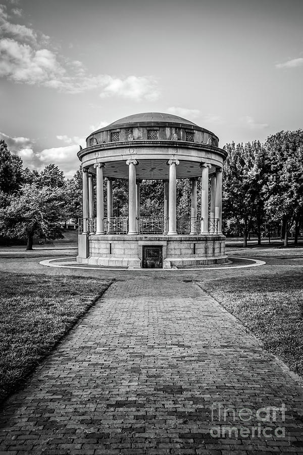 Parkman Bandstand Boston Common Black and White Photo Photograph by Paul Velgos