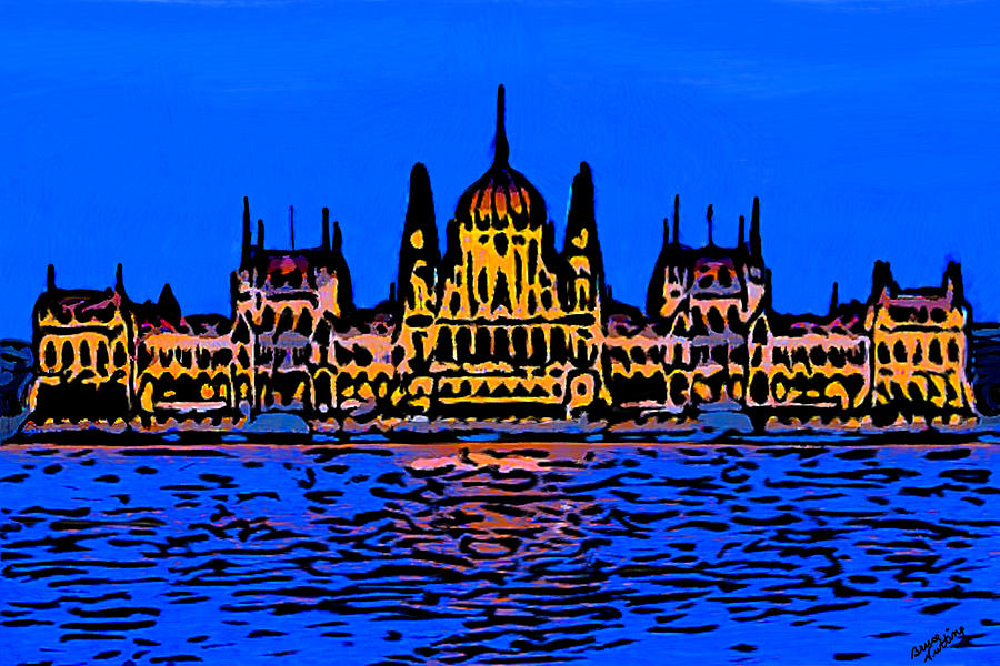 Parliament at Night Painting by Bruce Nutting