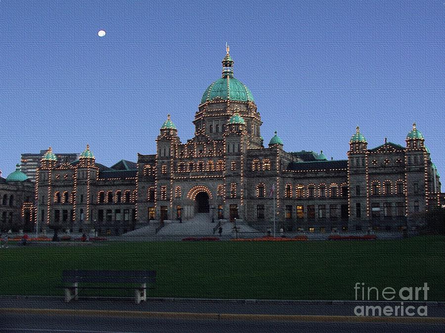 British Columbia Parliament Canvas Photograph by Robert Meanor