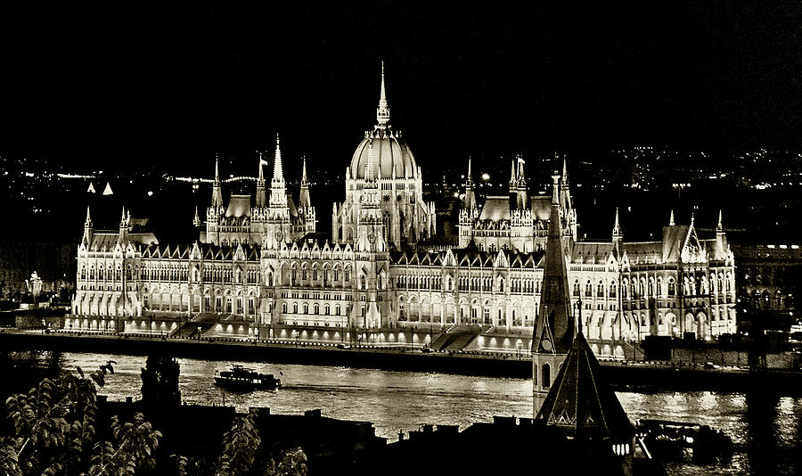 Parliament from Fishermans Bastion Photograph by Michael Kirk