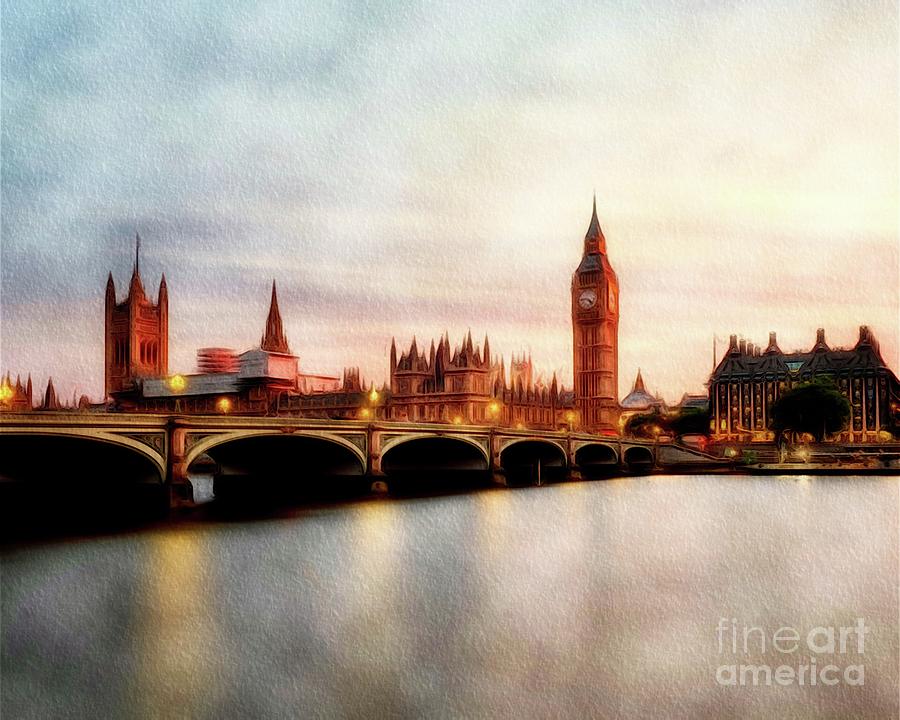 London Painting - Parliament, London by Esoterica Art Agency