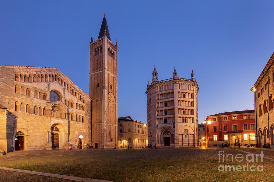 Parma Duomo Twilight Photograph by Brian Jannsen