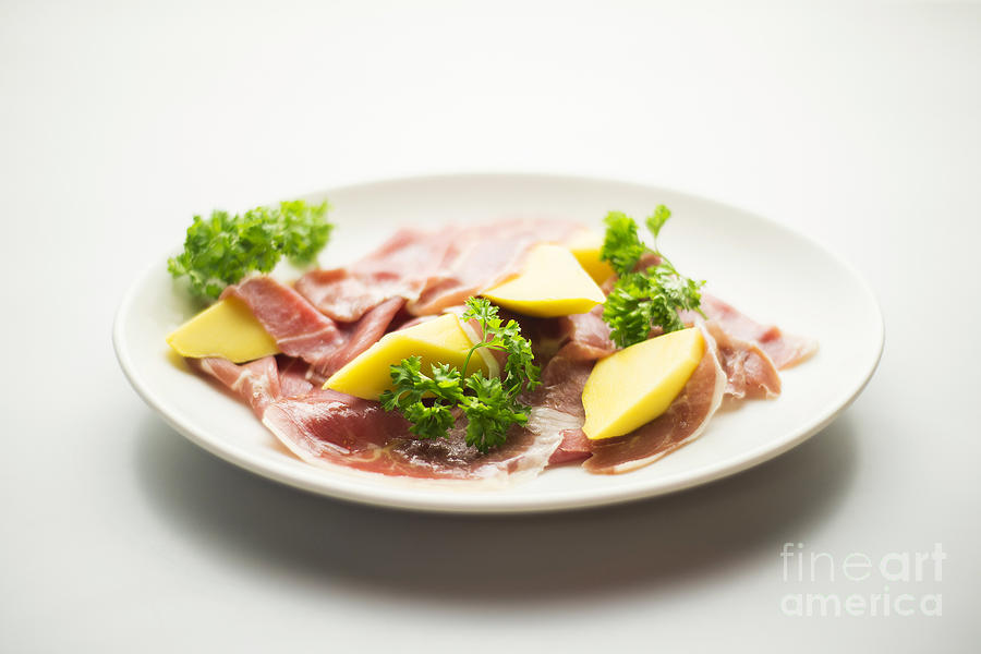 Parma Ham With Mango Starter Photograph by JM Travel Photography
