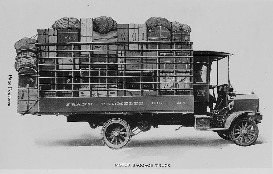 Parmelee Baggage Transfer Truck  Photograph by Chicago and North Western Historical Society