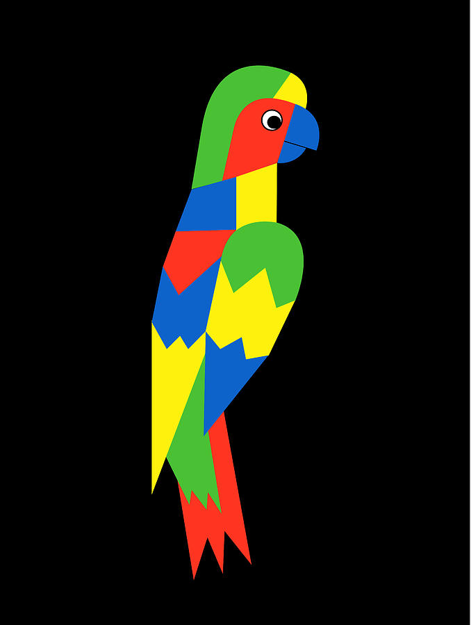 Parrot Digital Art - Parrot by Asbjorn Lonvig Parrot Digital Art - Parrot by Asbjorn Lonvig
