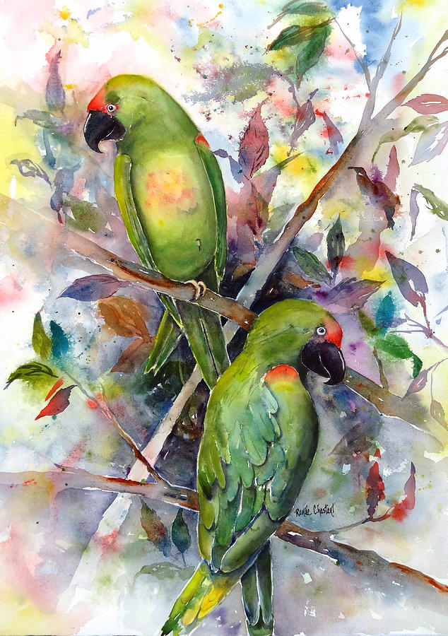 Parrot Painting - Parrot Eyes by Renee Chastant