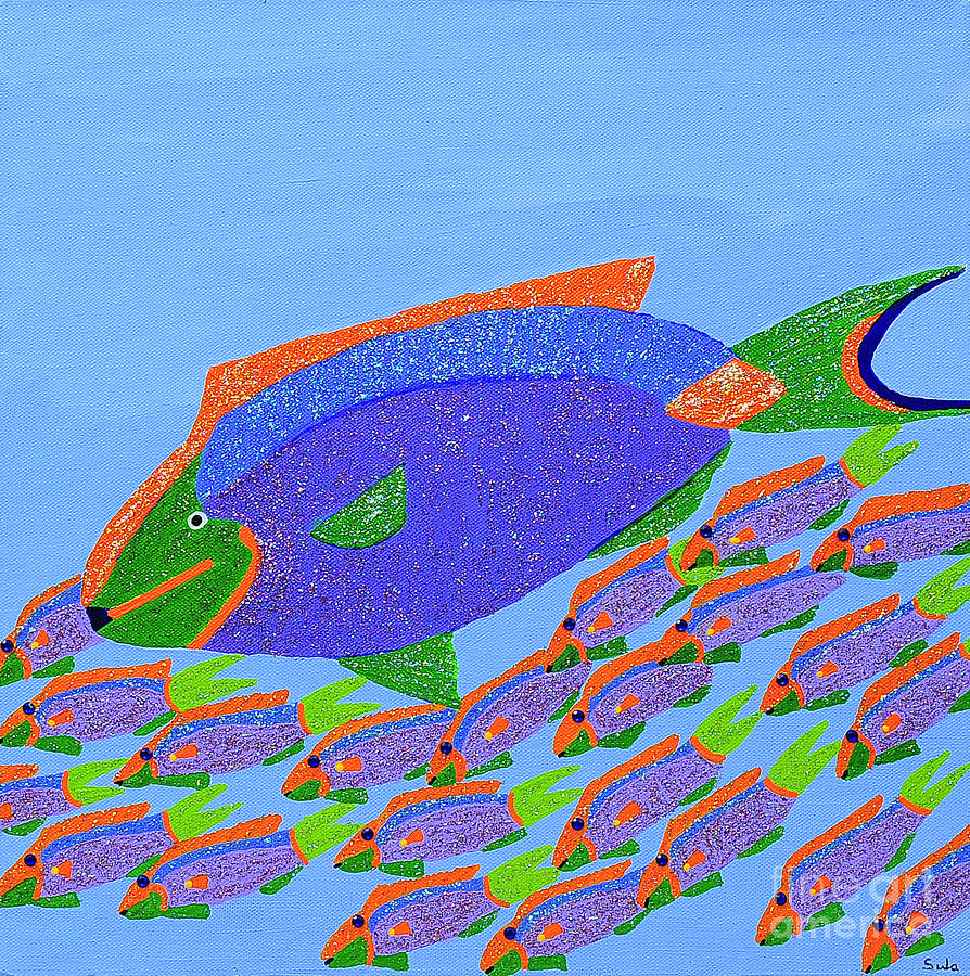 Parrot Fish Painting by Sula Chance - Fine Art America