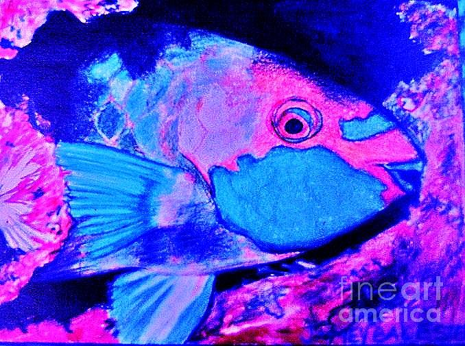 Fish Digital Art - Parrot Fish Variation by Jamey Balester Fish Digital Art - Parrot Fish Variation by Jamey Balester