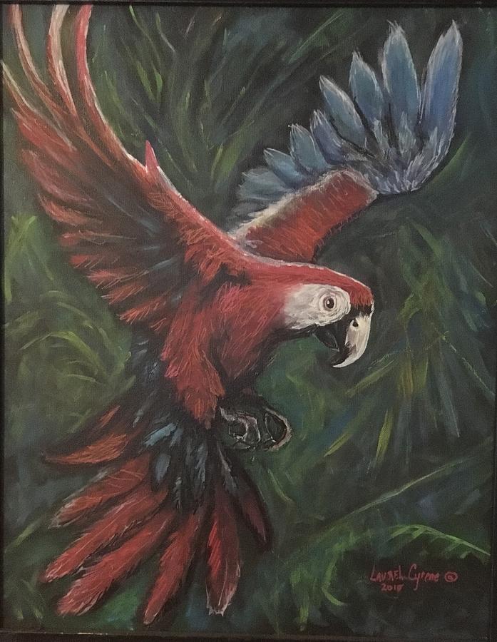 Parrot flight Painting by Laurel Cyrene - Fine Art America