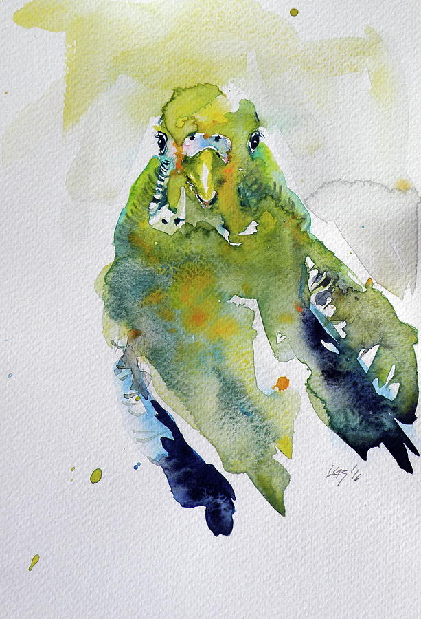 Parrot Painting by Kovacs Anna Brigitta