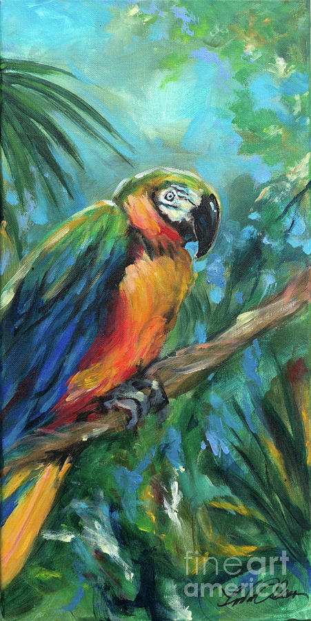 Parrot Perch Painting by Linda Olsen