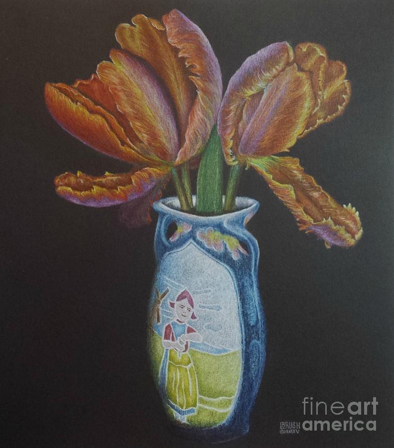 Parrot Tulips Drawing by Lisa Bliss Rush Parrot Tulips Drawing by Lisa Bliss Rush