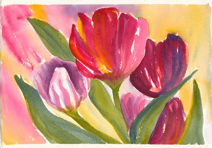 Parrot Tulips Painting by Ruth Bevan - Fine Art America