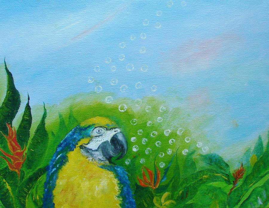 Impressionism Painting - Parrothead Wakes Up in Margaritaville by Phyllis OShields