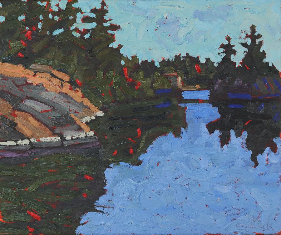 Fall Painting - Parry Sound Reflections by Phil Chadwick