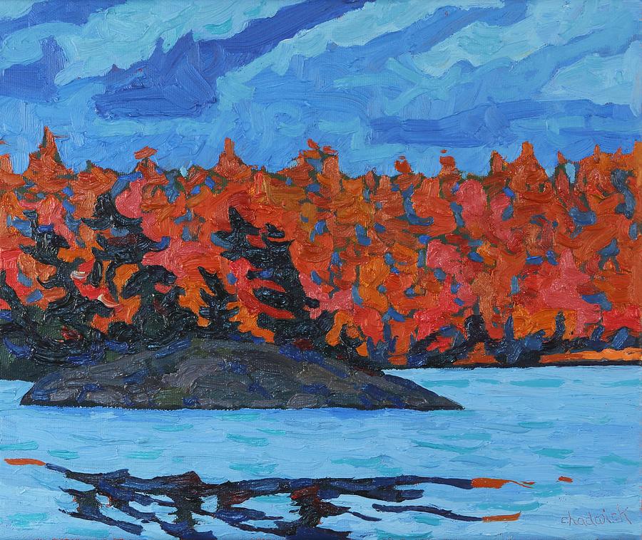 Parry Sound Sunset Painting by Phil Chadwick