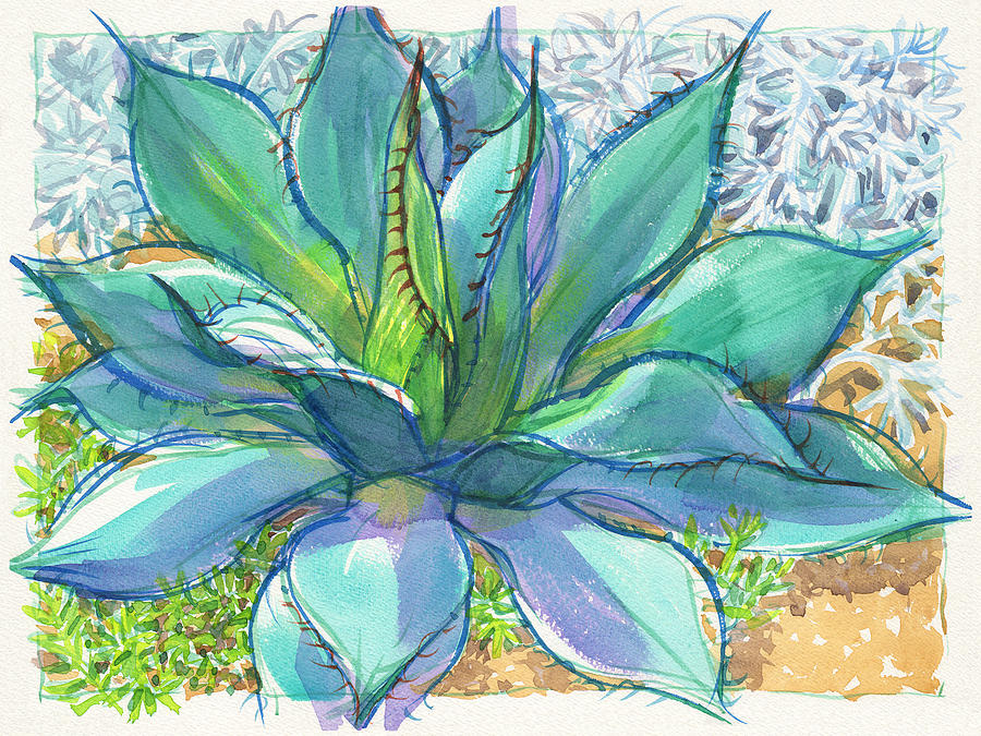 Parrys Agave Painting by Judith Kunzle
