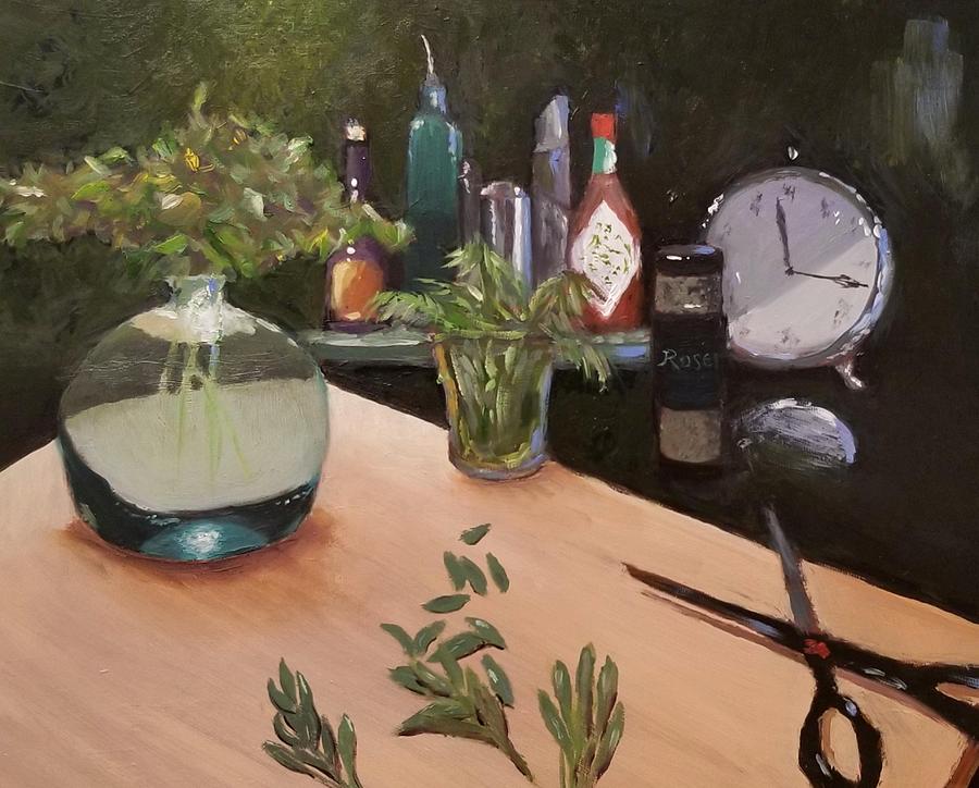 Parsley, Sage, Rosemary, and Time Painting by Karyn Robinson