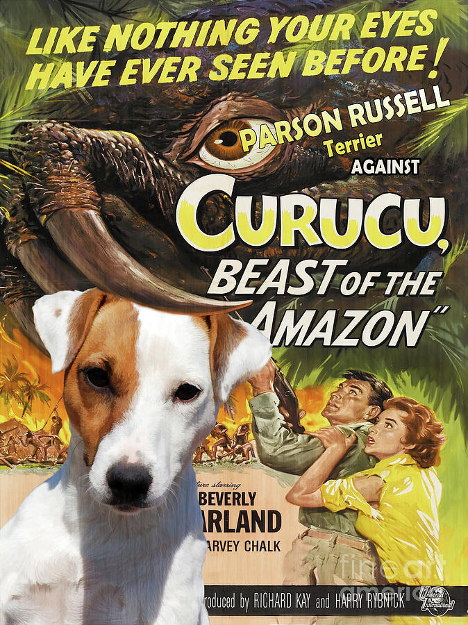 Parson Russell Terrier Art Canvas Print - Curucu  Movie Poster Painting by Sandra Sij
