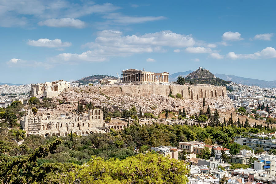 Parthenon temple in the Acropolis of Athens, Greece Photograph by ...