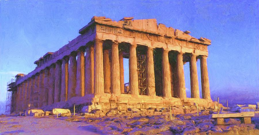 Parthenon Painting by Troy Caperton