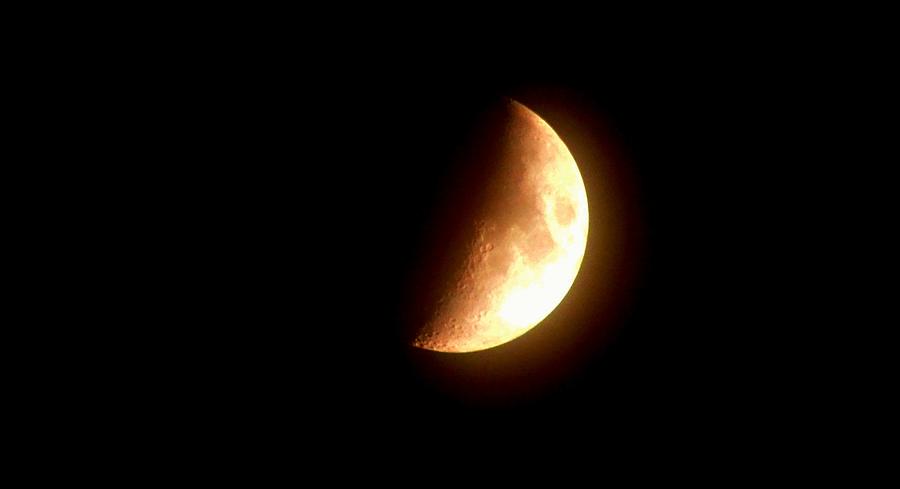 Partial Moon Photograph by Eileen Brymer