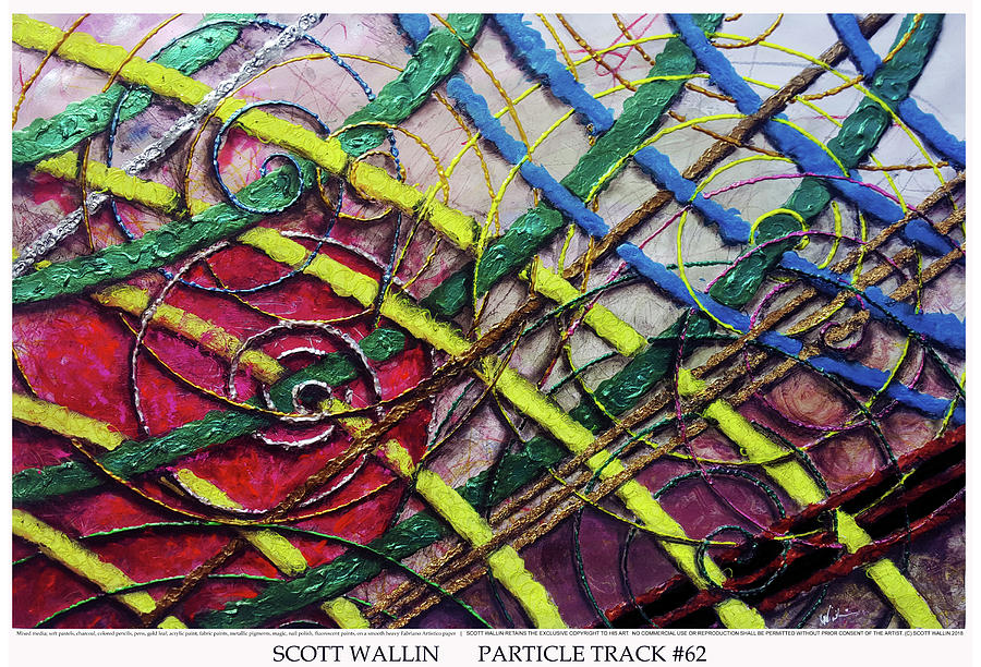 Energetic Painting - Particle Track Sixty-Two by Scott Wallin