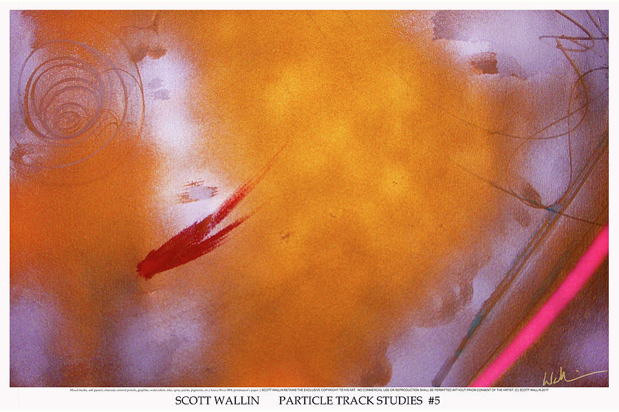 Particle Track Study Five Painting by Scott Wallin